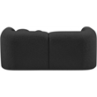 Meridian Furniture Emory Black Boucle Fabric Loveseat
