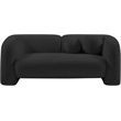 Meridian Furniture Emory Black Boucle Fabric Loveseat