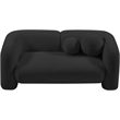 Meridian Furniture Emory Black Boucle Fabric Loveseat