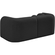 Meridian Furniture Emory Black Boucle Fabric Loveseat