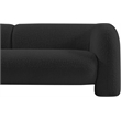 Meridian Furniture Emory Black Boucle Fabric Loveseat