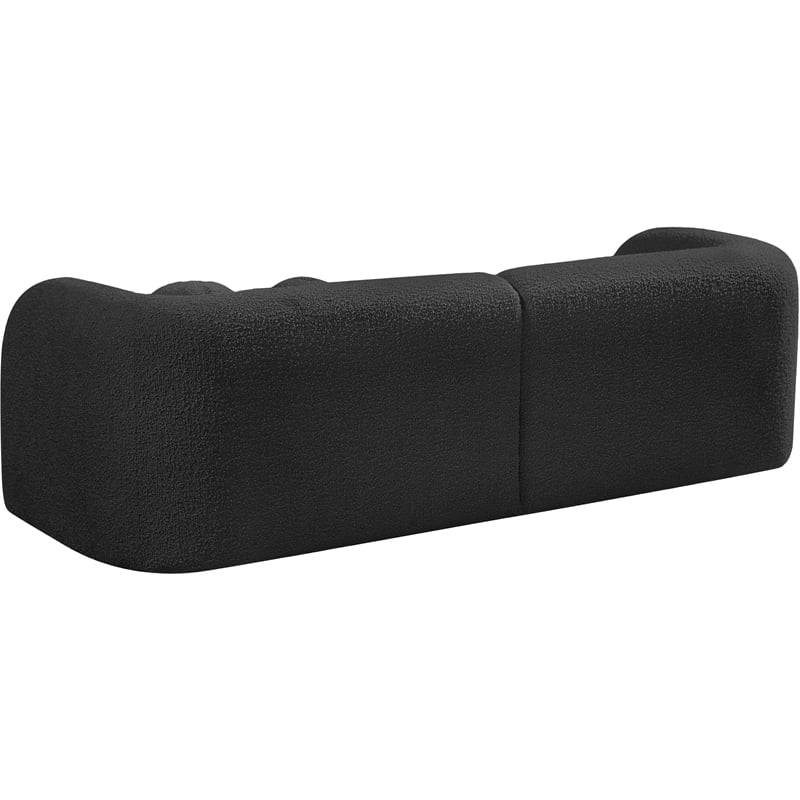 Meridian Furniture Emory Black Boucle Fabric Sofa