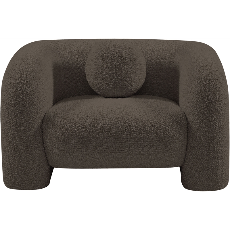 Meridian Furniture Emory Brown Boucle Fabric Chair