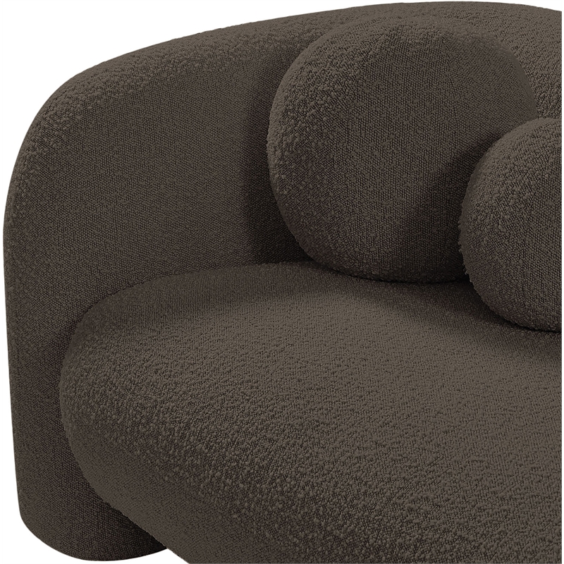 Meridian Furniture Emory Brown Boucle Fabric Chair