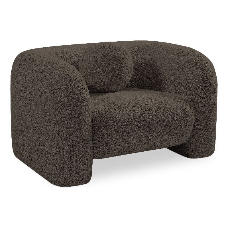 Meridian Furniture Emory Brown Boucle Fabric Chair