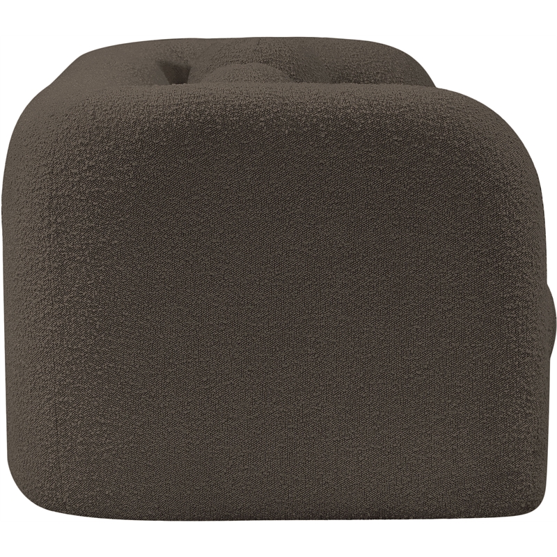 Meridian Furniture Emory Brown Boucle Fabric Loveseat