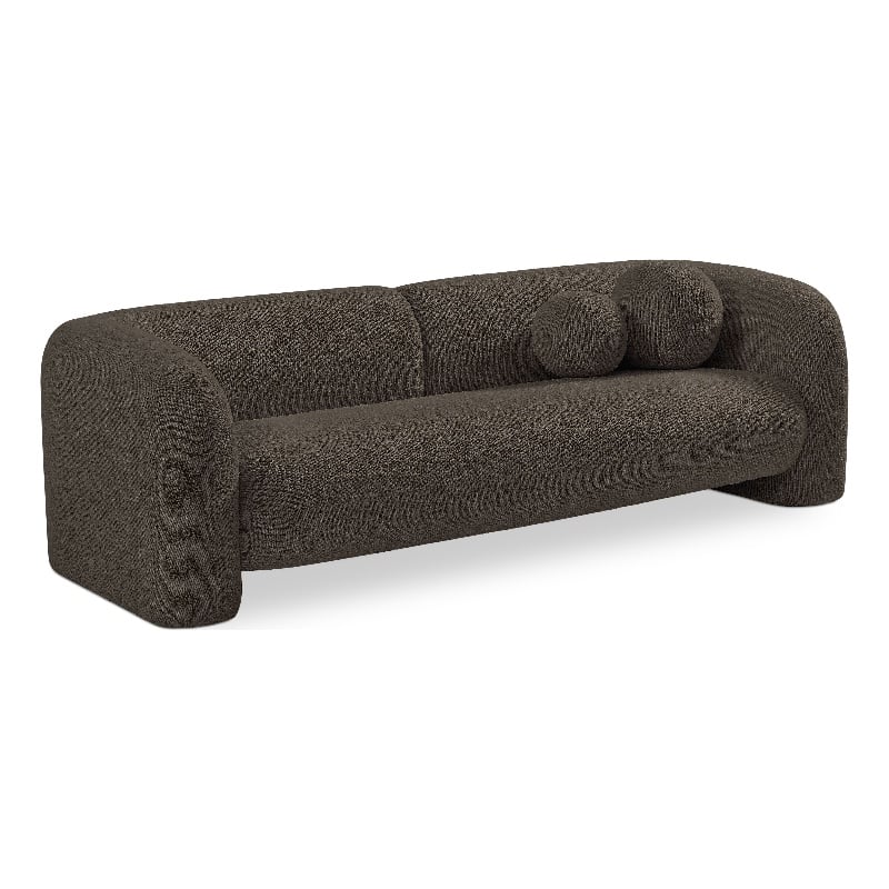 Meridian Furniture Emory Brown Boucle Fabric Sofa