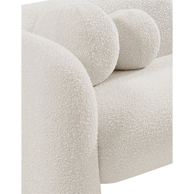 Meridian Furniture Emory Cream Boucle Fabric Chair