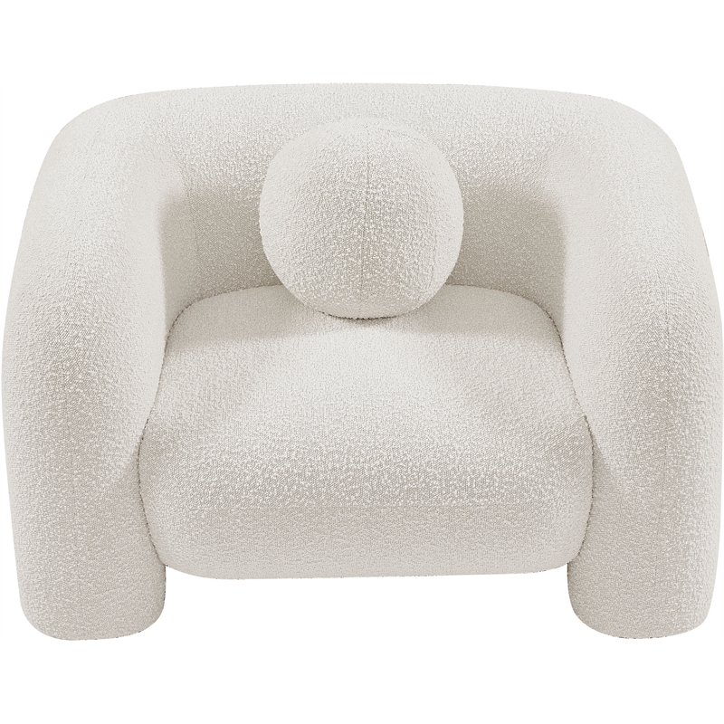 Meridian Furniture Emory Cream Boucle Fabric Chair