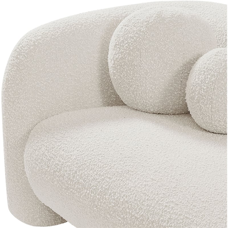 Meridian Furniture Emory Cream Boucle Fabric Chair