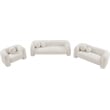 Meridian Furniture Emory Cream Boucle Fabric Loveseat