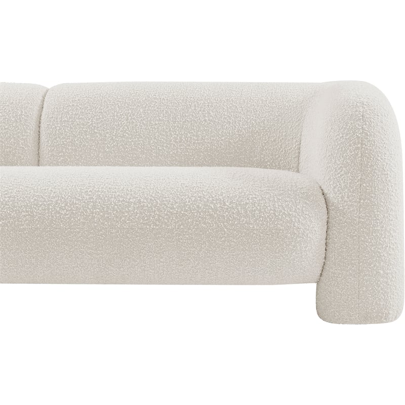 Meridian Furniture Emory Cream Boucle Fabric Loveseat