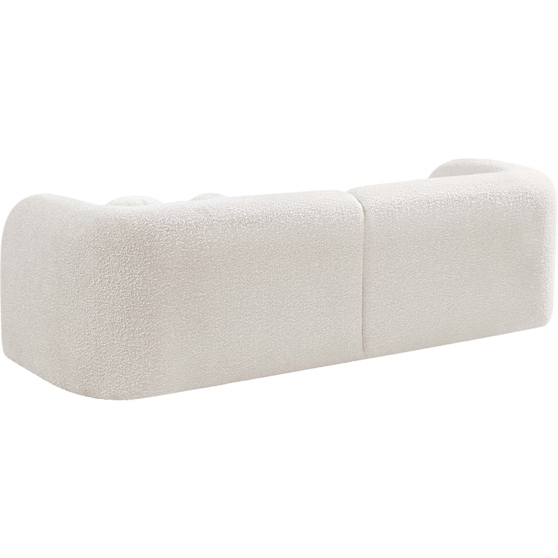 Meridian Furniture Emory Cream Boucle Fabric Sofa