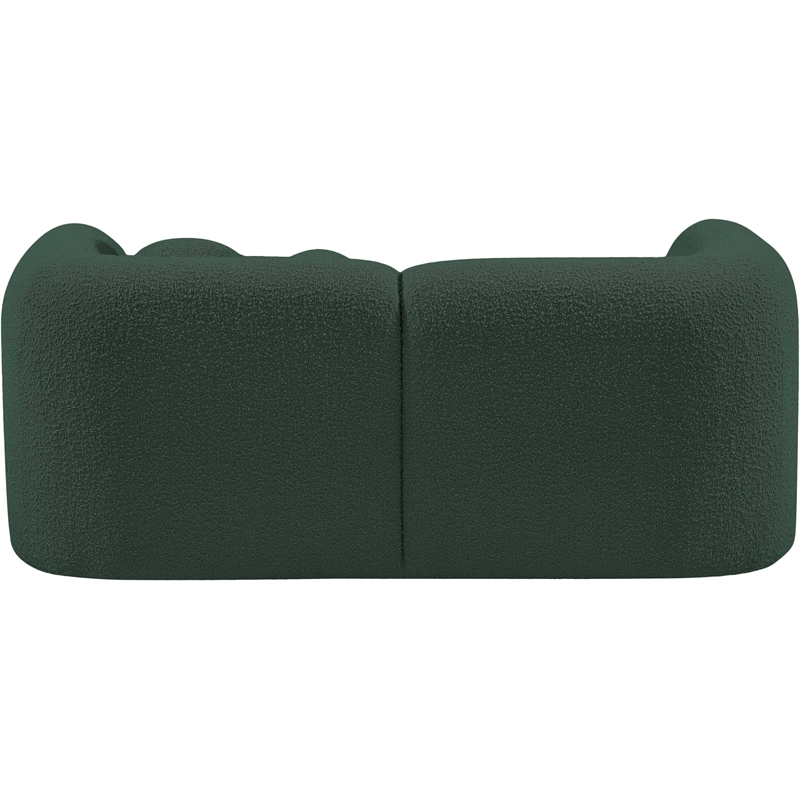 Meridian Furniture Emory Green Boucle Fabric Loveseat