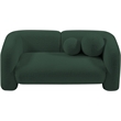 Meridian Furniture Emory Green Boucle Fabric Loveseat
