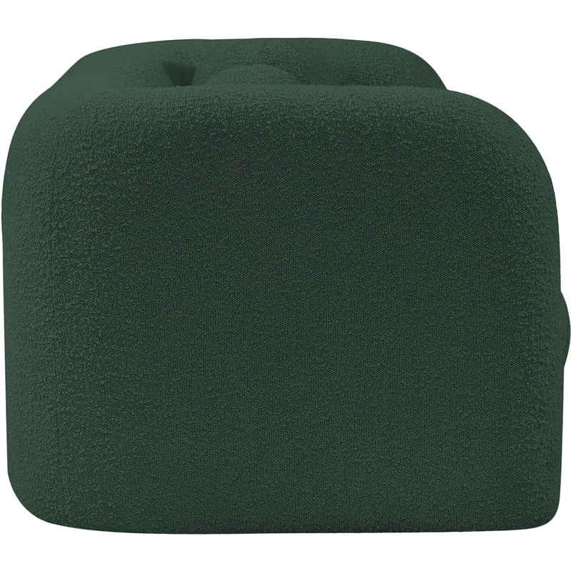 Meridian Furniture Emory Green Boucle Fabric Loveseat