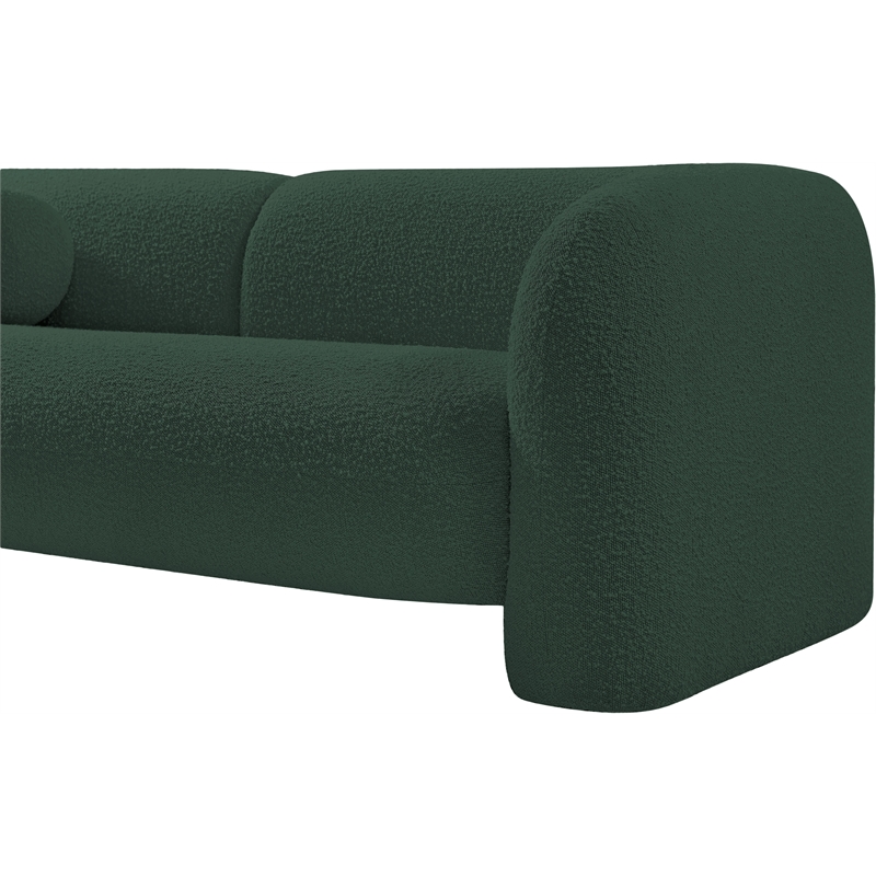 Meridian Furniture Emory Green Boucle Fabric Loveseat