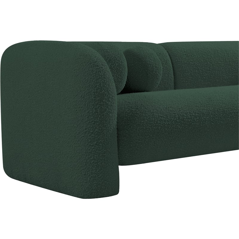Meridian Furniture Emory Green Boucle Fabric Sofa