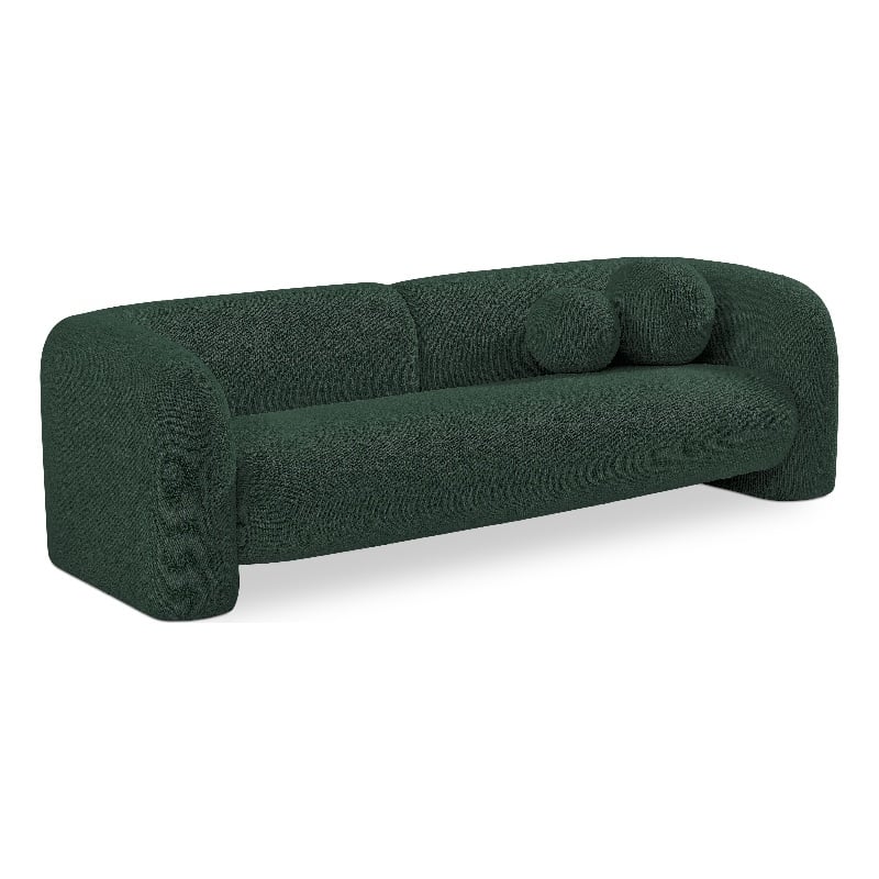 Meridian Furniture Emory Green Boucle Fabric Sofa