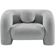 Meridian Furniture Emory Grey Boucle Fabric Chair