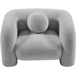 Meridian Furniture Emory Grey Boucle Fabric Chair