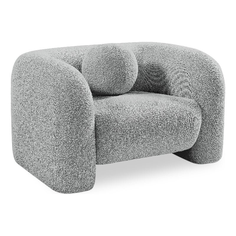 Meridian Furniture Emory Grey Boucle Fabric Chair