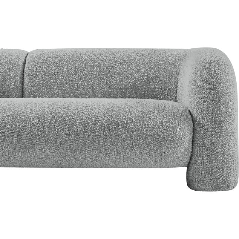Meridian Furniture Emory Grey Boucle Fabric Loveseat