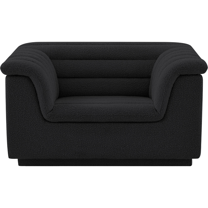 Meridian Furniture Cascade Black Boucle Fabric Chair