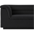 Meridian Furniture Cascade Black Boucle Fabric Loveseat