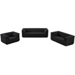 Meridian Furniture Cascade Black Boucle Fabric Loveseat