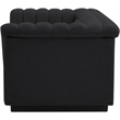 Meridian Furniture Cascade Black Boucle Fabric Loveseat