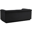 Meridian Furniture Cascade Black Boucle Fabric Loveseat