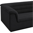 Meridian Furniture Cascade Black Boucle Fabric Loveseat
