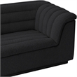 Meridian Furniture Cascade Black Boucle Fabric Sofa
