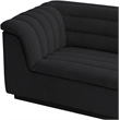 Meridian Furniture Cascade Black Boucle Fabric Sofa