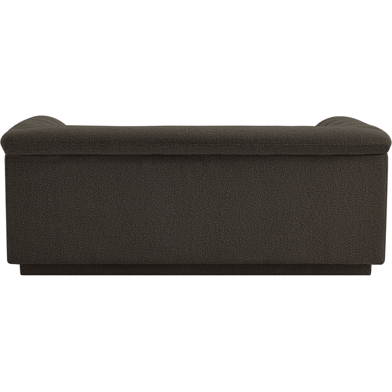 Meridian Furniture Cascade Brown Boucle Fabric Loveseat