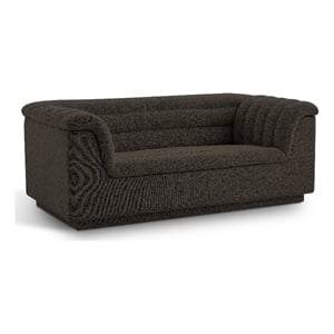 Meridian Furniture Cascade Brown Boucle Fabric Loveseat