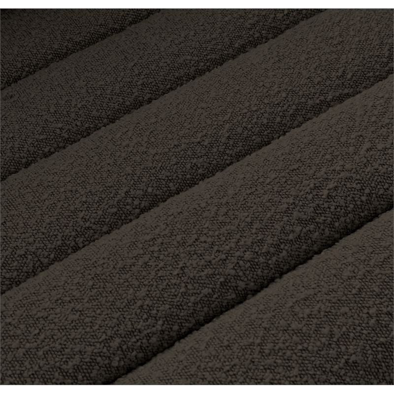 Meridian Furniture Cascade Brown Boucle Fabric Sofa