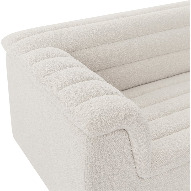 Meridian Furniture Cascade Cream Boucle Fabric Chair