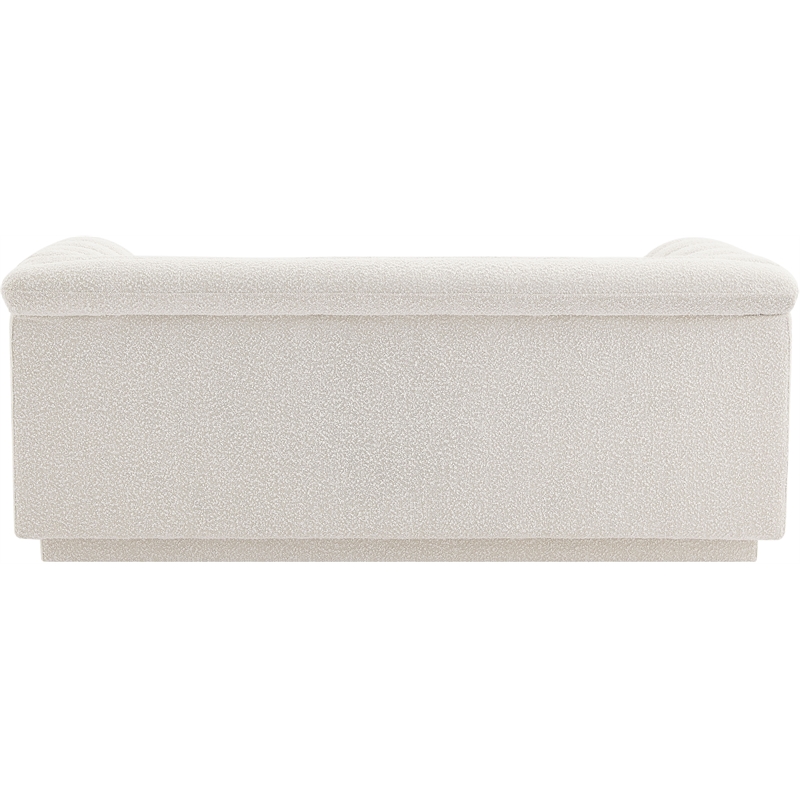 Meridian Furniture Cascade Cream Boucle Fabric Loveseat
