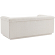 Meridian Furniture Cascade Cream Boucle Fabric Loveseat