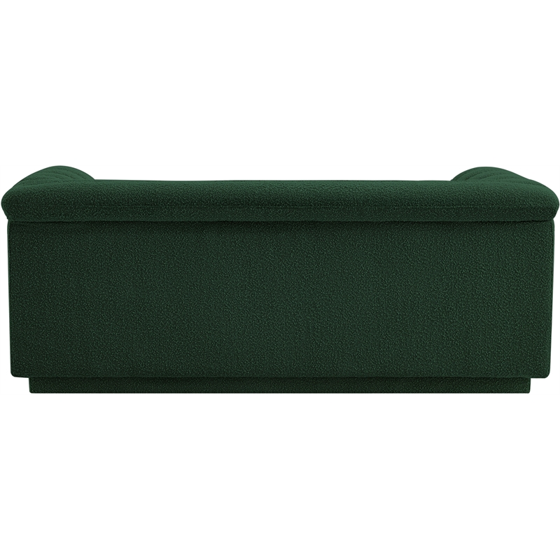 Meridian Furniture Cascade Green Boucle Fabric Loveseat