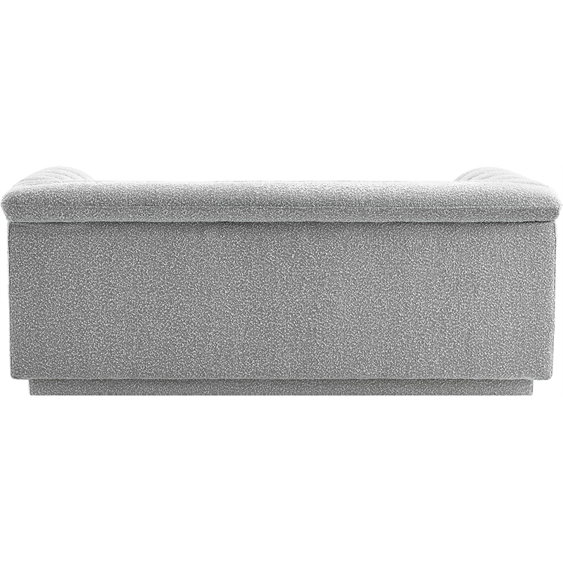 Meridian Furniture Cascade Grey Boucle Fabric Loveseat