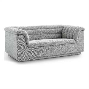 Meridian Furniture Cascade Grey Boucle Fabric Loveseat