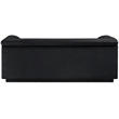Meridian Furniture Cascade Black Velvet Fabric Loveseat