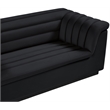 Meridian Furniture Cascade Black Velvet Fabric Loveseat