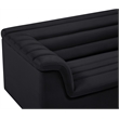 Meridian Furniture Cascade Black Velvet Fabric Loveseat