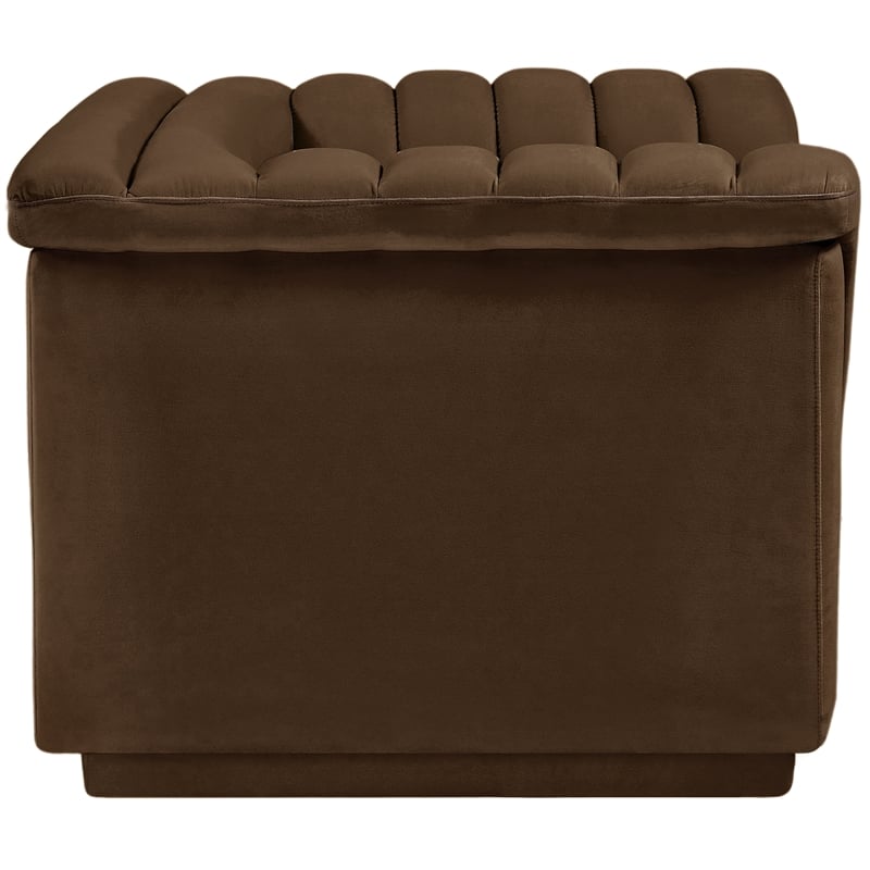 Meridian Furniture Cascade Brown Velvet Fabric Chair