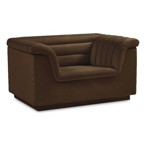 Meridian Furniture Cascade Brown Velvet Fabric Chair