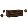 Meridian Furniture Cascade Brown Velvet Fabric Loveseat